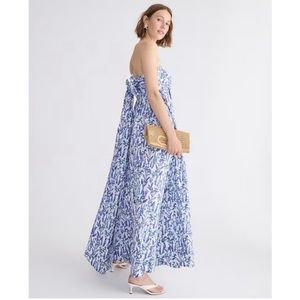 J.Crew Collection strapless dress in meadow print